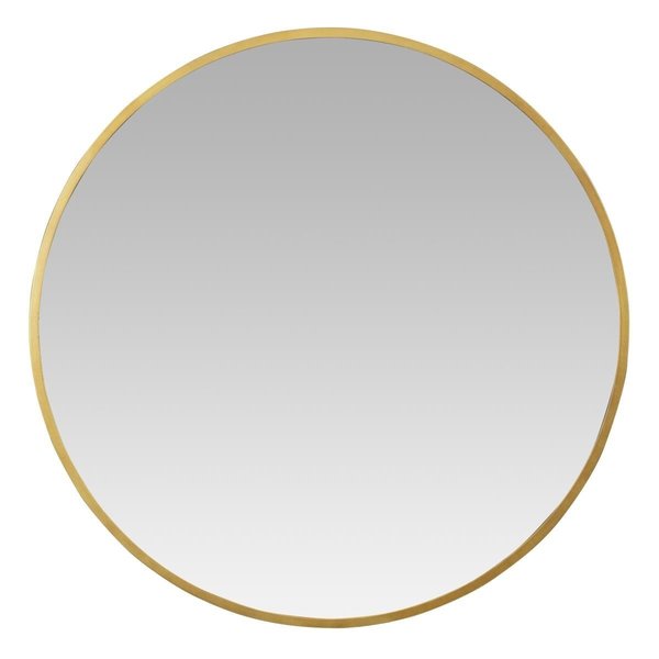 Aspire Home Accents Bali Modern Round Wall MirrorGold 32 in. 7500